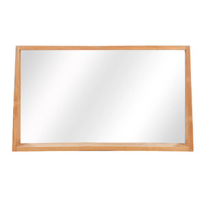 Espejo Trapezoide de Diseño Minimalista Moderno con Marco de Madera de Teca Sólida con Estilo Geométrico Único para Decoración de Pared - Product Image 2