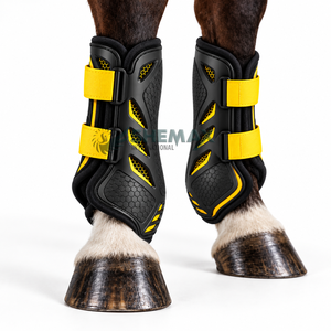 Botas cómodas para patas de caballo con construcción duradera, cobertura protectora y correas seguras para montar y trabajar con el caballo. - Product Image 5