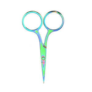 Mini ciseaux de toilettage en acier inoxydable à pointe incurvée pour sourcils, cils, poils de nez et barbe, outil de beauté et de maquillage, couleur personnalisée - Product Image 6