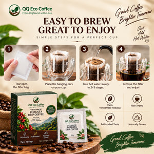 กาแฟโรบัสต้าเวียดนามแบบดริป 15 กรัม บรรจุในถุงกรองแบบแขวน กาแฟคั่วบดคุณภาพพรีเมียม กาแฟโรบัสต้าเวียดนามพรีเมียม - Product Image 5