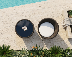 Weatherproof Outdoor Rattan Furniture Set: Hand-woven Terrace <b>Bistro</b> Chairs with <b>Table</b> for Villa Balcony & Patio Seating - Product Image 4