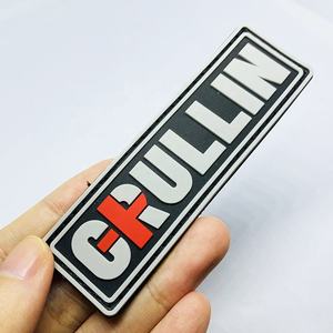 CKULLIN Patch en caoutchouc 3D rectangulaire, logo en relief, badge décoratif à coller - Product Image 3