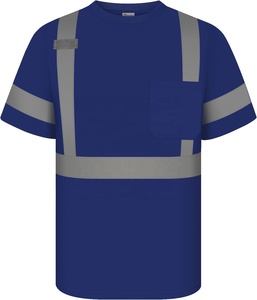 Camisetas Polo de Alta Visibilidad Bicolor para Servicios de Emergencia con Cinta Reflectante y Soporte para Radio, de Algodón para Todas las Estaciones - Product Image 3
