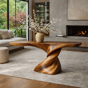 Luxali Unique Design Handmade Solid Wood Modern <b>Console</b> <b>Table</b> Apartment Luxury Living Room New Home Decoration Drif03 Model - Product Image 3