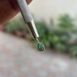 Colgante Unisex para Mujer, Piedra Preciosa de Topacio Místico Natural, Piedra de Nacimiento de Noviembre, Engaste en Bisel, Forma Ovalada, Estilo Religioso, Hecho a Mano, Plata 925 - Product Image 1