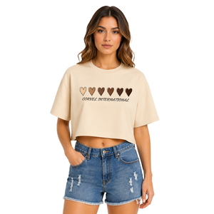 T-shirt femme personnalisé imprimé 2026, style graphique, impression DTG haute qualité, vente chaude, ODM, streetwear Y2K, haut à manches courtes - Product Image 1