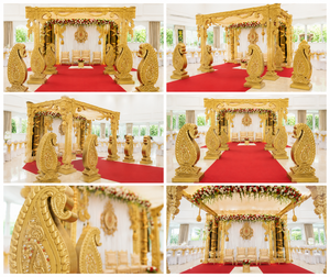 Elegante Mandap de Fibra de Vidrio con Diseño de Mango y Paisley para Bodas Indias, Fácil de Montar, Tamaño Personalizable - Fabricante DSTEXPORTS - Product Image 5