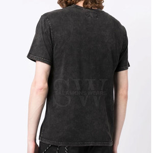 Camiseta con efecto lavado ácido, tela lavada con tacto suave, perfecta para ropa urbana, conjuntos casuales y uso diario. - Product Image 2