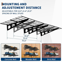 Étagères murales robustes JH-Mech, lot de 2, 2x6 pieds, pour garage, bureau à domicile, rangement