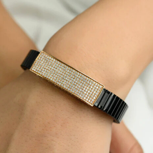18K <b>Solid</b> <b>Gold</b> Diamond Tennis Bracelet VVS2 Clarity IGI Certified Unisex Statement Jewelry - Product Image 1