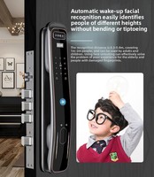 Serrure de porte biométrique sécurisée Wi-Fi Tuya Cloud avec identification faciale 3D, empreinte digitale et 6+ options de déverrouillage pour portes en laiton - Idéale pour les locations et les familles