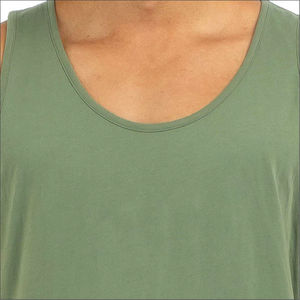 Camisetas sin Mangas Casuales de Punto Verde Hechas a Medida para Gimnasio, Deportes, Ropa Urbana, Talla XL, Diseño Liso, para Correr en Verano - Product Image 3