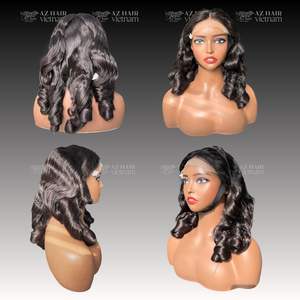 Perruques à boucles rebondissantes, perruques Lace Front 5x5 avec pointes bouclées, 100% cheveux vietnamiens bruts, cheveux vierges avec cuticules alignées - Product Image 5