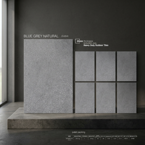 Baldosas de Porcelana Modernas para Exteriores, 600x600mm, 20mm, Antideslizantes R11, Color Azul Grisáceo, para Garaje, Balcón, Terraza - Product Image 6