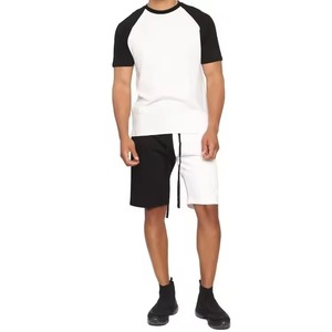 Conjuntos de Camiseta y Pantalones Cortos de Algodón para Hombre, de Verano, con Logotipo Personalizado, de Alta Calidad, Conjunto Deportivo de 2 Piezas - Product Image 1