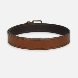 Cinturón Casual de Cuero Genuino Marrón con Acabado de Calidad y Costuras Duraderas para Hombre con Hebilla de Latón Sólido, Cinturón para Jeans - Product Image 3