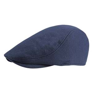 Gorra Plana Unisex Azul Marino de Algodón, Gorro Casual Ajustado para Adultos, para Usar en Primavera y Otoño - Product Image 1