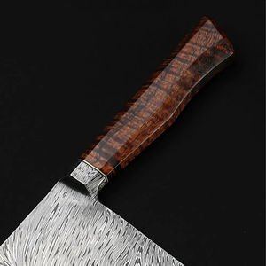 Couteau de Chef Burraq Personnalisé Fait Main en Acier Inoxydable, Hachoir Multifonctionnel avec Manche en Bois, Qualité DIY, OEM/ODM, Usage Cuisine, 10 Pouces, 2mm - Product Image 4