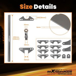 Truck Suspensions Kit 24\" Bars Rod Rear Weld-On Parallel 4 Link for Classic Rat Truck C33183196 - Product Image 5