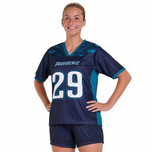 Ensembles de football personnalisés pour femmes, maillot de sport respirant en mesh, uniforme d'équipe à séchage rapide, vêtements d'entraînement avec nom et numéro personnalisés - Product Image 6
