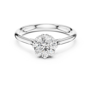 แหวนหมั้นทรงกลม 8 ขา ฝังเพชร 1 กะรัต เพาะเลี้ยงในห้องปฏิบัติการ ทอง 14K พร้อมใบรับรอง IGI เพชร VS E สำหรับวันครบรอบแต่งงาน - Product Image 6