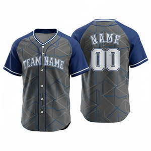 Maillot de baseball personnalisable pour adulte, haute qualité, respirant, imprimé, 100 % polyester, séchage rapide, col en V, vêtement de sport conçu pour - Product Image 6