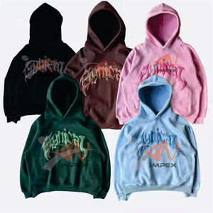 เสื้อฮู้ดดี้พิมพ์ลายพัฟฟ์ 3 มิติ คุณภาพสูง แบบสั่งทำพิเศษ ผ้าฝ้าย 100% เนื้อหนา ทรงโอเวอร์ไซส์ สำหรับผู้ชาย - Product Image 1