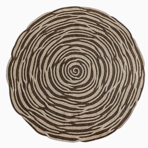 Tapis en jute tressé rond de grande taille, écologique, fibre naturelle, style moderne pour la maison, les salons, composé de jute et de chanvre - Product Image 5