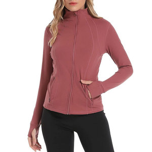 Chaqueta de Yoga Transpirable para Mujer, Ropa Deportiva, Prenda Exterior con Cierre y Bolsillos, Diseño Personalizado, Logotipo Personalizado, Chaqueta Ecológica - Product Image 1