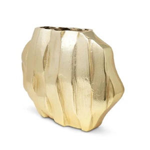 Modern Stainless Steel Tabletop <b>Vase</b> Handmade High Quality Eco-Friendly Decorative Metal Flower <b>Vase</b> <b>Gold</b> Finish Design Home - Product Image 2