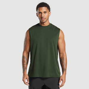 Débardeurs Homme Couleur Unie Col Rond Respirants Grande Taille pour Musculation – Vente en Gros OEM - Product Image 3