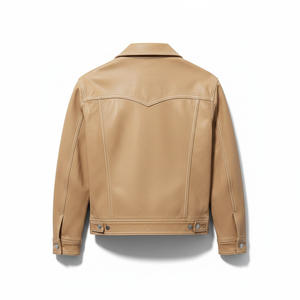 Custom Fashion <b>Genuine</b> <b>Leather</b> <b>Jacket</b> for Men Solid Color Luxury Classic Design High Quality Professional <b>Jacket</b> for Men - Product Image 3