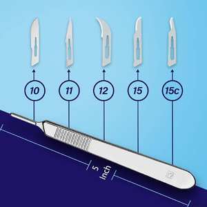 Manche de scalpel chirurgical n°3 3 poignées en acier inoxydable de qualité médicale réutilisables pour une coupe précise - Product Image 5