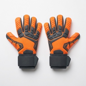 Orange Football Goalkeeper Gloves <b>Full</b> Finger Non <b>Slip</b> Breathable Adjustable Wrist Strap Unisex Sports Glove - Product Image 1