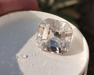 Natural Light Brown IGI Certified Cushion Cut Morganite Gemstone High Quality Nickel-Free Loose Stone for Daily Wear Ring - Product Image 1