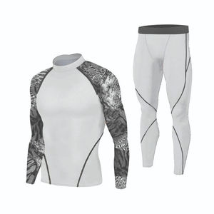 Ensemble de yoga respirant sans couture avec logo frontal pour homme 2026 – Tenue de sport 2 pièces pour la gym et le fitness - Product Image 3