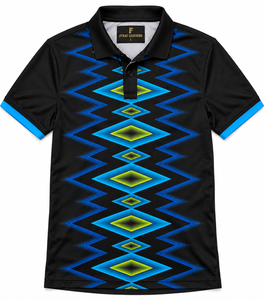 Chemise de golf pour homme de luxe en tissu jersey à motif uni, anti-odeur, personnalisable, 100 % polyester, séchage rapide, manches courtes - Product Image 1