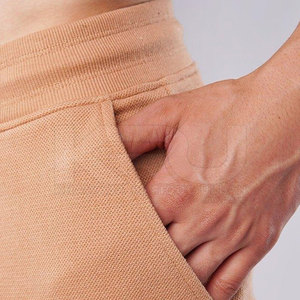 Men Canvas <b>Trousers</b> with <b>Elastic</b> Waistband Relaxed Fit Straight Pattern Lightweight Breathable Fabric Perfect for Casual Days - Product Image 4