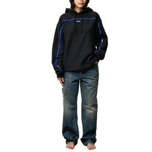 Nouveau sweat à capuche ovale pour homme, coupe ample, en mélange de coton et polaire, ajustement décontracté, logo personnalisé sur le devant, fabricant OEM ODM marque privée - Product Image 5