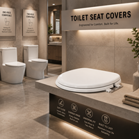 Abattant de toilettes moderne en plastique durable, design confortable, installation facile, nettoyage facile, double chasse, fermeture lente, anti-bactérien, antidérapant 5