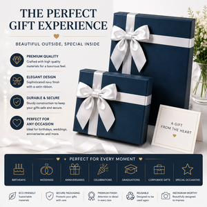 Boîte cadeau rigide de luxe avec ruban et fermeture magnétique, emballage en papier premium pour bijoux de mariage, cosmétiques et occasions spéciales - Product Image 2