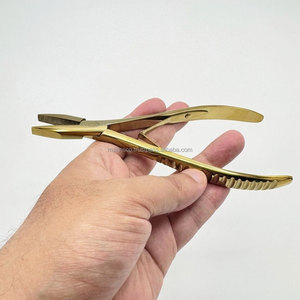 Custom Gold Stainless Steel Micro-<b>Beads</b> Pressing Hair <b>Extension</b> Tools Flat Nose Pliers with Custom Logo - Product Image 2
