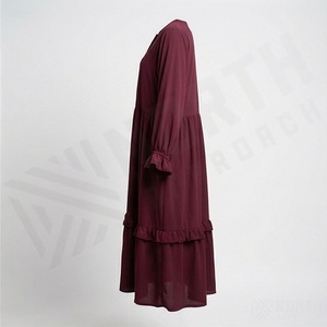 Abaya Formal Islámica para Mujer, Marca Privada Personalizada, Tela Nida, Poliéster Ecológico y Transpirable - Product Image 3