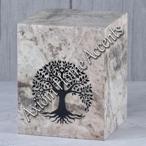 Lujosa urna de cremación de madera con detalles elegantes y atractivo atemporal para un tributo digno de Axiom Home Accents - Product Image 1