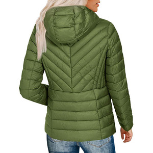 Women's Hooded Warm Winter Coat Quilted Thicken <b>Puffer</b> <b>Jacket</b> with Removable Fur Hood - Product Image 2
