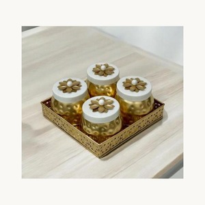 Elegante Caja Metálica para Frutos Secos, Nuevo Diseño, Caja de Regalo Personalizada, Recién Llegada, Contenedor de Almacenamiento de Lujo para Dátiles, Nueces y Dulces - Product Image 2