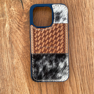 เคสโทรศัพท์หนังแท้ลายหนังวัวสไตล์ตะวันตกเคสมือถือหนังแท้แบบออกแบบได้เองสำหรับ iPhone 15 - Product Image 3