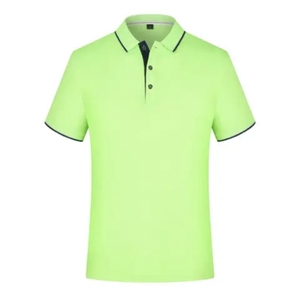 เสื้อโปโลชายสีพื้น แขนสั้น ผ้าปิเก้ สไตล์ลำลอง ทรงปกติ ดีไซน์กระดุม แบบถัก - Product Image 1