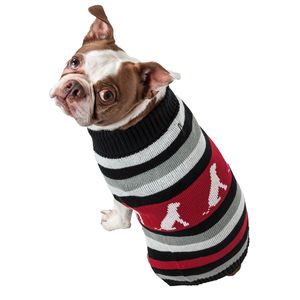 <b>Dog</b> Patterned Stripe Fashion Ribbed Turtle Neck Pet <b>Sweater</b> - Product Image 3