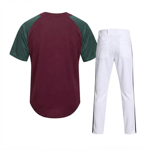 Men's Maroon <b>Baseball</b> Jersey Pants Silk Screen Printing 100% Polyester Mesh Elastic Waist Quick Dry Front Logo Short Trendy - Product Image 2